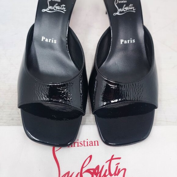 Christian Louboutin Black Condora Patent Heel Sandal - Picture 10 of 11